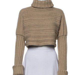 Marc Jacobs Sweaters | Marc Jacobs Turtleneck Cropped Wool Knit Sweater | Color: Brown/Tan | Size: S | Thetreasure1111's Closet